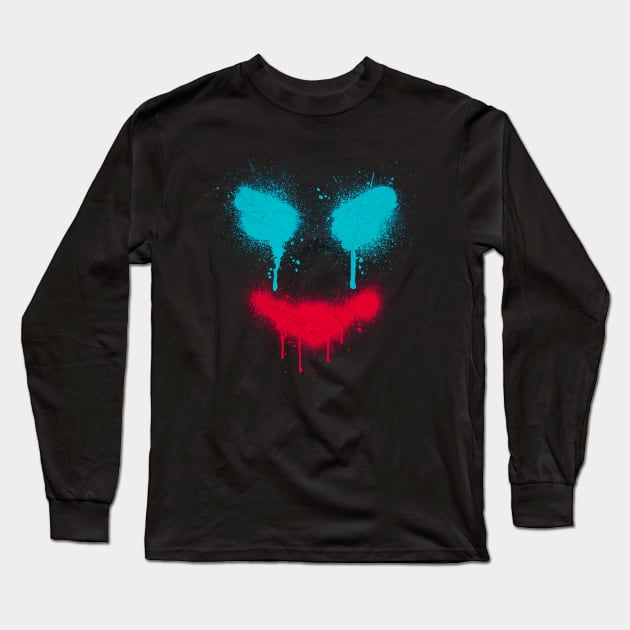 Color Splash Joker Long Sleeve T-Shirt by Drop23